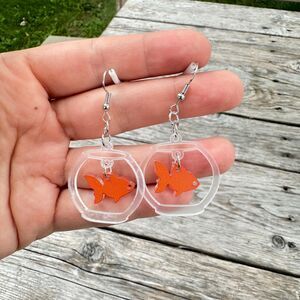 Vintage Goldfish Bowl Earrings
